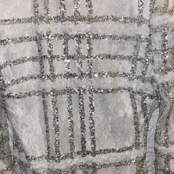 White sequin/lace mini dress! - Picture 3 of 4